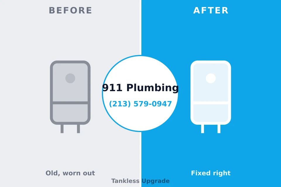 Before and after: plumbing repair Ogallala, NE